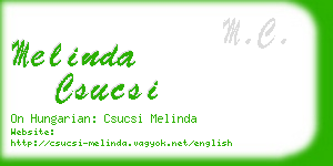 melinda csucsi business card